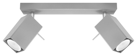 Plafond MERIDA 2 gris + 2x bombilla LED GU-10 4000K Fría 7W 630lm