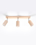 Plafond BERG 3 madera natural + 3x bombilla LED GU-10 3000K Cálida 7W 620lm