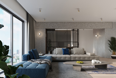 SALGADO lámpara de escritorio de hormigón + 1x bombilla LED E27 4000K Fría 7.5W 650lm