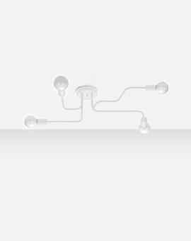 Lámpara de araña HECTOR 4 Blanco + 4x Bombilla LED E27 4000K Fría 7,5W 650lm