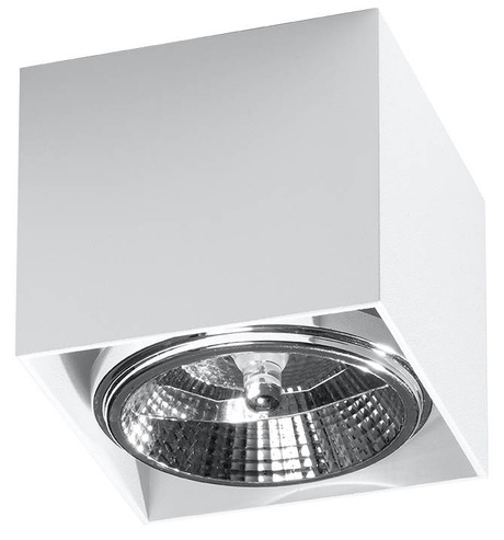 Plafond BLAKE Blanco + 1x Bombilla LED GU10 AR111 3000K Cálida 12W 800lm