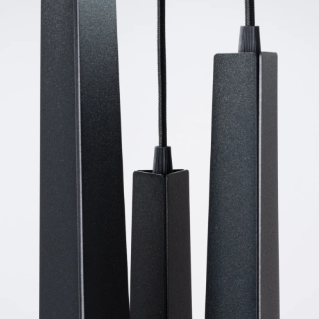 Lámpara colgante PRYSM 3P negra