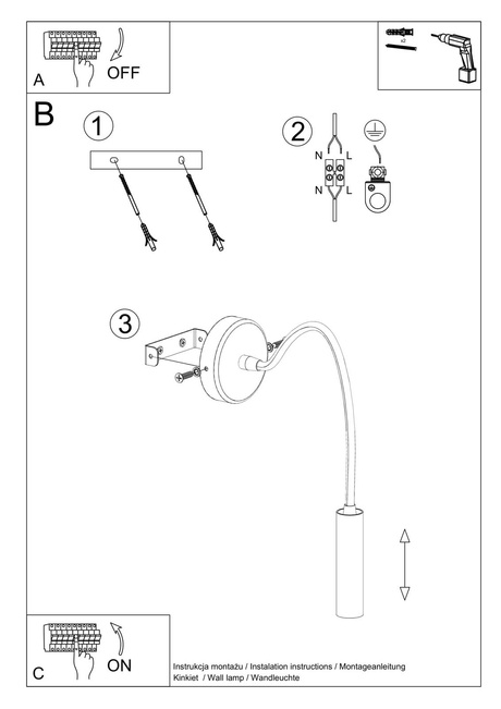 Aplique AXIL negro + 1x bombilla LED G9 3000K Warm 4.5W 510lm