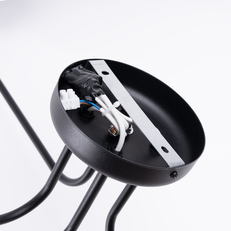 Lámpara de araña VECTOR 4 negra + 4X bombilla LED E27 3000K 7W 760lm