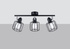 BELUCI 3 plafond negro + 3x bombilla LED E14 3000K Warm 7.5W 620lm