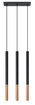 MOZAICA 3L lámpara colgante negro/cobre + 3x bombilla LED G9 3000K Warm 4.5W 510lm