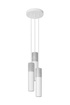 BORGIO 3P lámpara colgante blanco + 3x GU-10 3000K Cálido 7W Bombilla LED 620lm