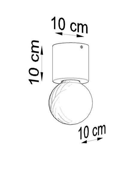 Plafond SALGADO hormigón + 1x bombilla LED E27 3000K Cálida 7,5W 620lm
