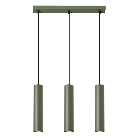 Lámpara colgante LAGOS 3L verde oliva