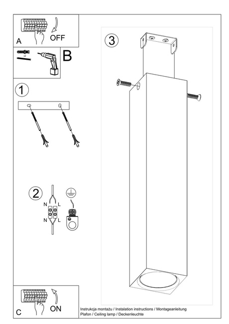 Plafond KEKE 30 roble + 1x bombilla LED GU-10 4000K Fría 7W 630lm