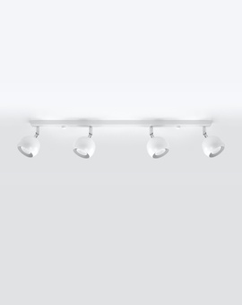 Plafond OCULARE 4L blanco + 4x Bombilla LED GU-10 4000K Fría 7W 630lm