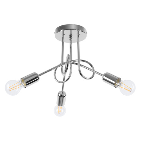SUPEŁ 3 lámpara de araña cromada + 3X bombilla LED E27 3000K 7W 760lm
