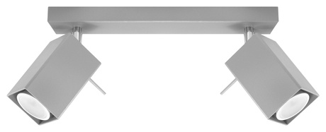 Plafond MERIDA 2 gris + 2x bombilla LED GU-10 3000K Cálida 7W 620lm