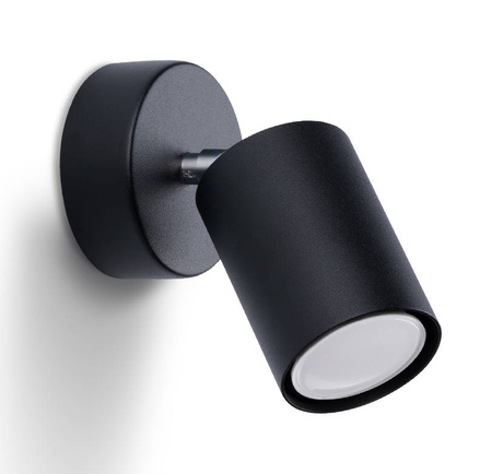 Aplique LEMMI 1 negro + 1x bombilla LED GU-10 4000K Fría 7W 530lm