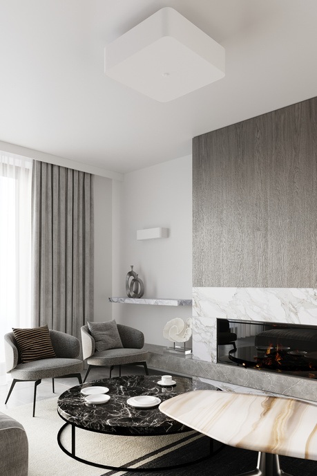 Lámpara LOKKO 55 blanca + 5 bombillas LED E27 4000K Fría 7,5W 650lm