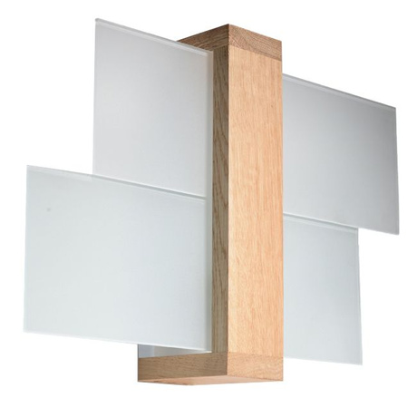 Lámpara de pared FENIKS 1 madera natural + 1x bombilla LED E27 3000K cálida 7,5W 620lm