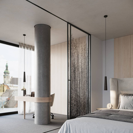 ELECTRA Lámpara colgante hormigón negro + 1x bombilla LED GU-10 4000K Frío 7W 530lm