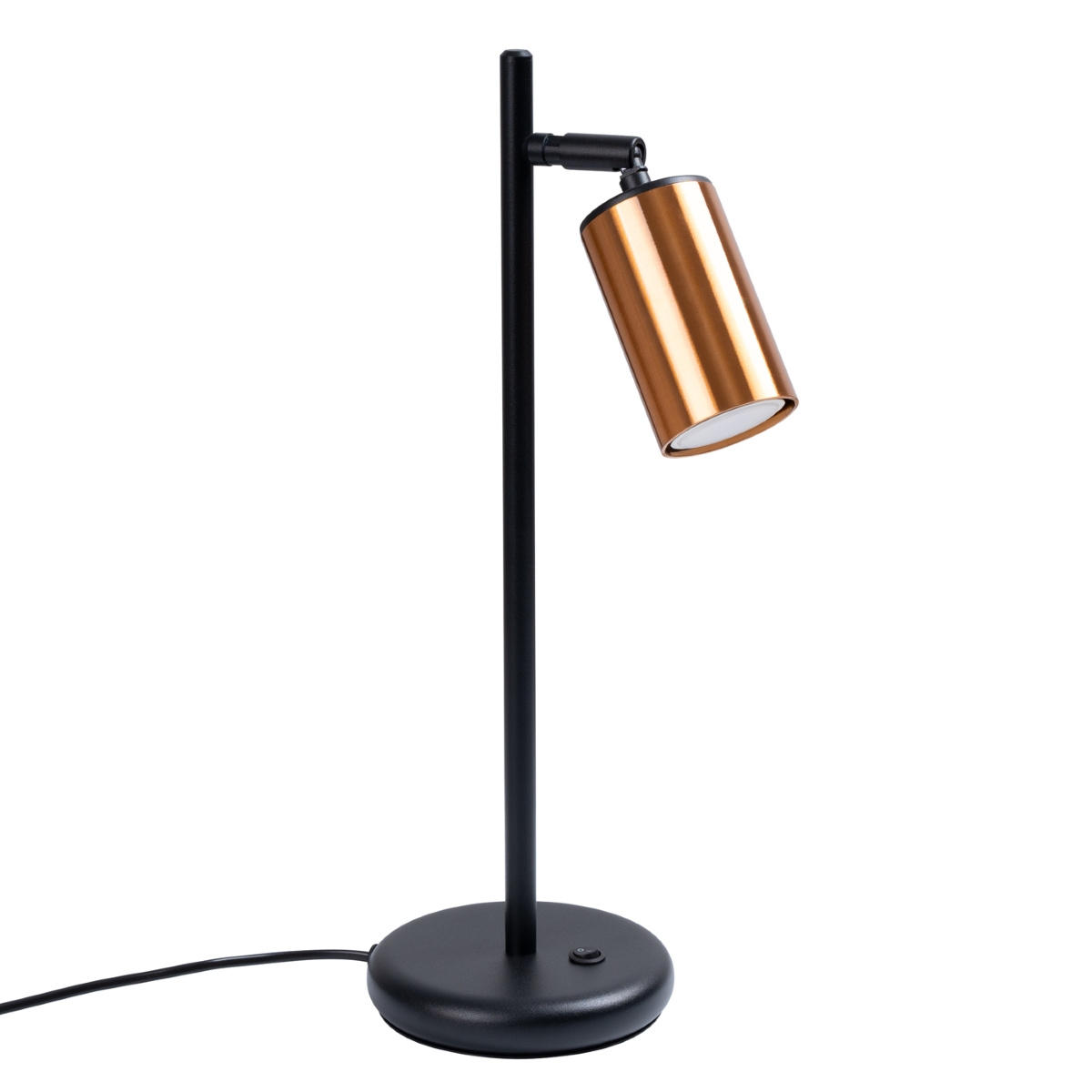 Lámpara de escritorio WINX negro/cobre + 1x bombilla LED GU-10 4000K Frío 7W 530lm