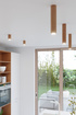 Plafond ZEKE 4 roble + 4x bombilla LED GU-10 4000K Fría 7W 630lm