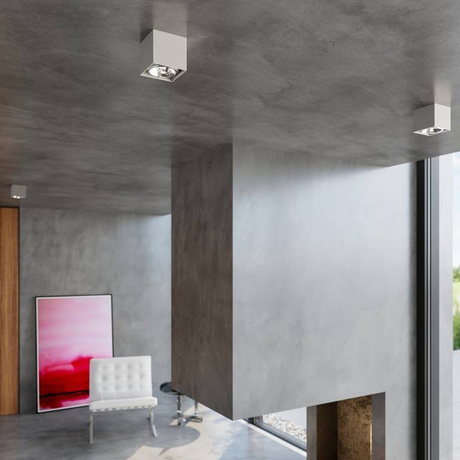 Plafond BLAKE gris + 1x bombilla LED GU10 AR111 4000K FRÍO 10W 850lm