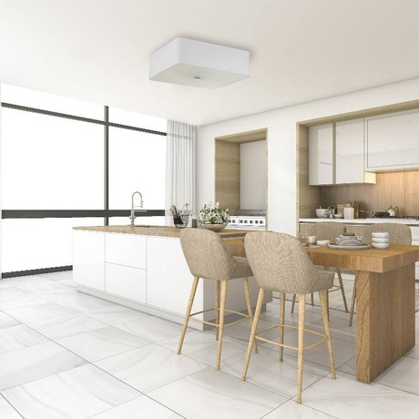 Plafond LOKKO 55 blanco + 5x Bombilla LED E27 3000K Cálida 7,5W 620lm