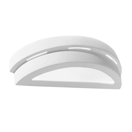 Aplique de cerámica HELIOS blanco + 1x bombilla LED E27 3000K Cálida 7,5W 620lm