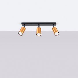 Lámpara de techo WINX 3 negro/cobre