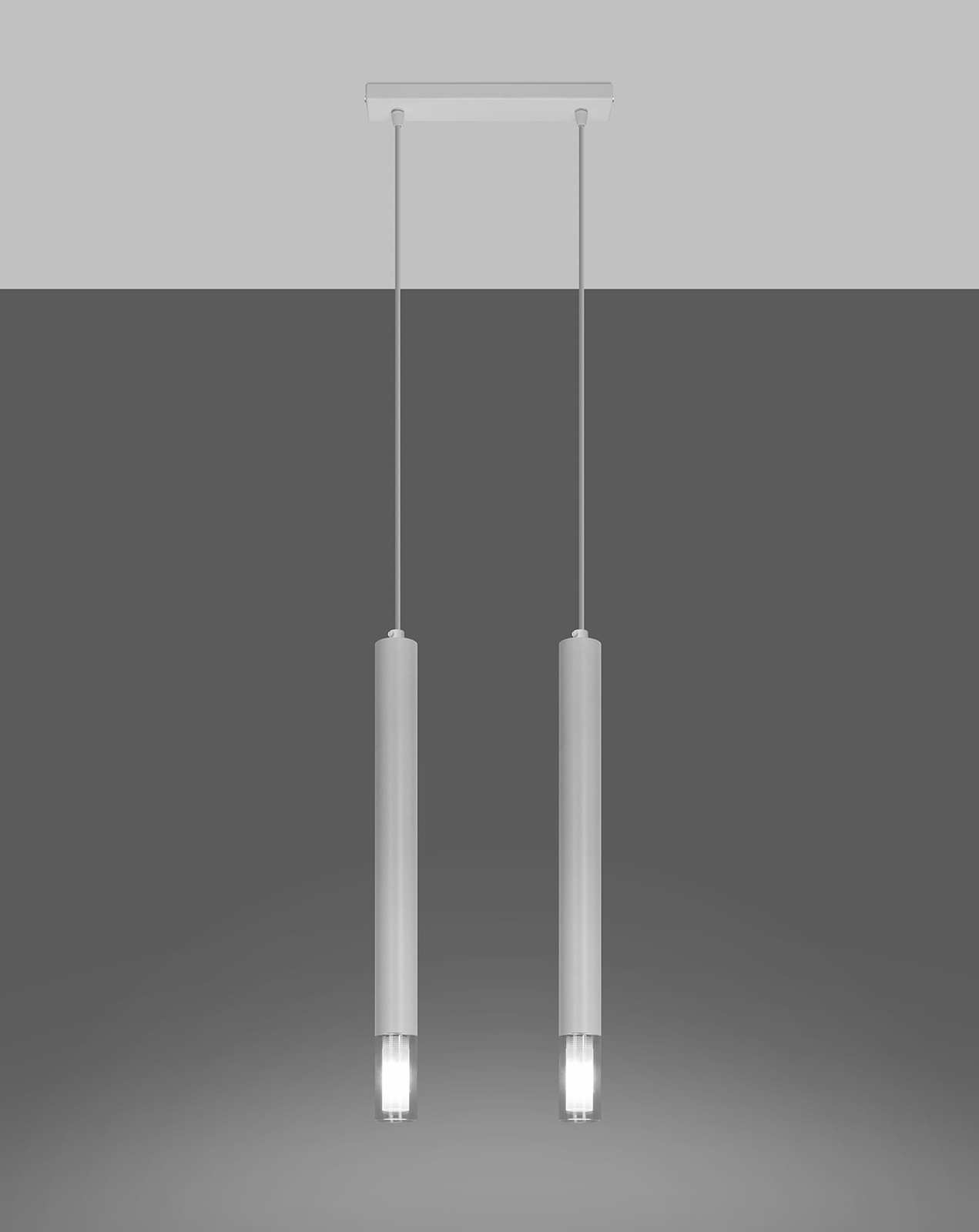 WEZYR 2 lámpara colgante blanco + 2x bombilla LED G9 3000K Warm 4.5W 510lm