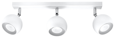 Plafond OCULARE 3 blanco + 3x Bombilla LED GU-10 3000K Cálido 7W 620lm