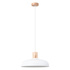 Lámpara colgante INDY blanca + 1x bombilla LED E27 4000K Frío 7,5W 690lm