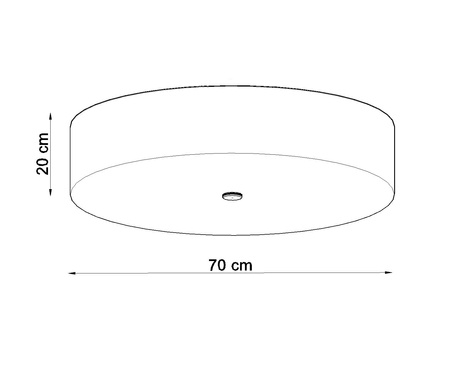 Plafond SKALA 70 blanco + 6x Bombilla LED E27 4000K Fría 7,5W 650lm