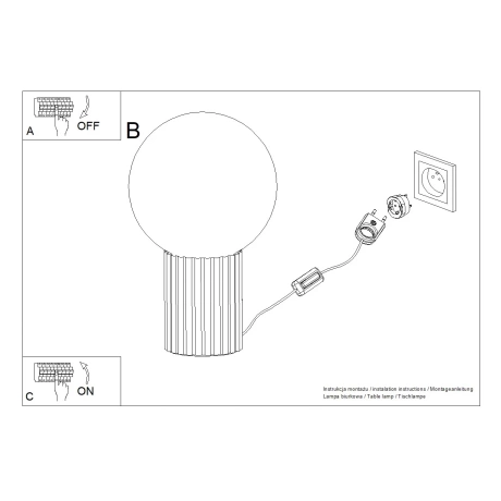Lámpara de mesa HALO blanca