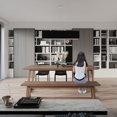 Araña SANTA 120 negra + 5x bombilla LED E27 3000K Cálida 7.5W 620lm