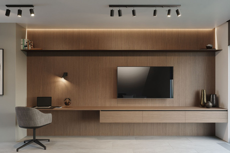 Plafond RING 2 negro + 2x bombilla LED GU-10 3000K Cálido 7W 620lm