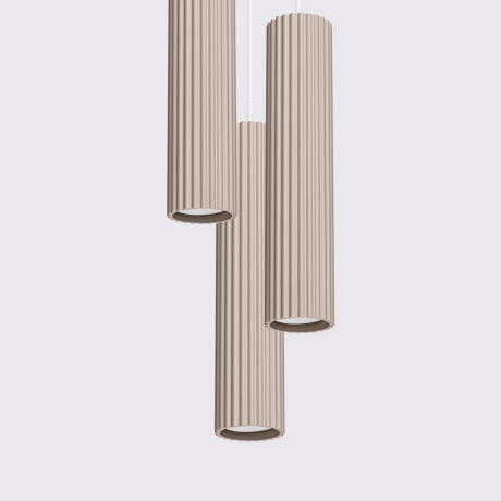 Lámpara colgante KARBON 3P taupe