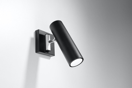 Aplique DIREZIONE negro + 1x bombilla LED GU-10 3000K Cálida 7W 620lm
