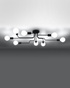 Lámpara de araña VECTOR 8 negra + 8x bombilla LED E27 4000K Fría 7,5W 650lm