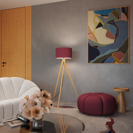 Lámpara de pie NATT burdeos