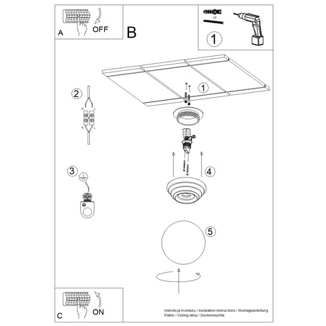 Lámpara de techo ZORI verde IP44