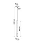 Lámpara colgante MOZAICA 1 negro/cromo + 1x bombilla LED G9 4000K Fría 4,5W 530lm