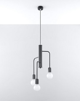 DUOMO lámpara de araña 3M + 3x bombilla LED E27 4000K Fría 7.5W 650lm
