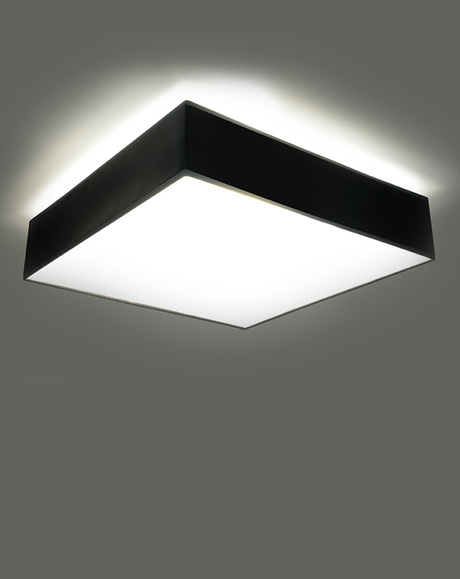Plafón de techo HORUS 25 NEGRO + 1x bombilla LED E27 4000K Fría 7,5W 650lm