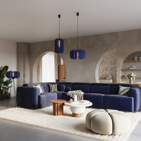 Lámpara de pie MULA 45 azul marino