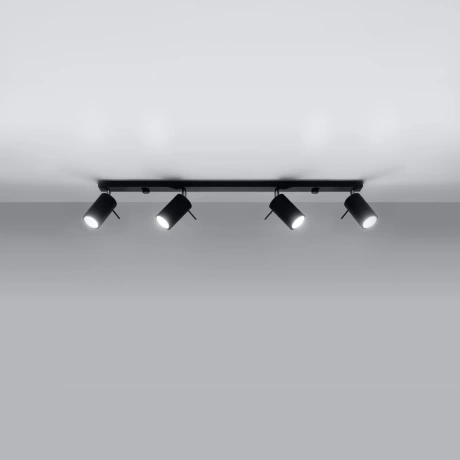Plafón RING 4L negro