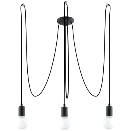 Lámpara EDISON 3 negra
