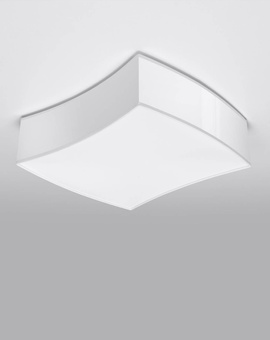 Plafond SQUARE 1 blanco + 2x bombilla LED E27 3000K Cálido 7,5W 620lm