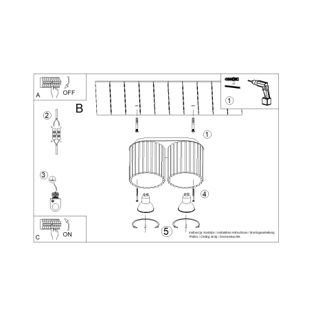 Lámpara de techo AURA 2 beige GU10