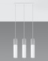 Lámpara colgante BORGIO 3 blanca + 3x bombilla LED GU-10 4000K Fría 7W 630lm