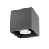 Plafond QUAD 1 antracita + 1x bombilla LED GU-10 4000K Fría 7W 630lm