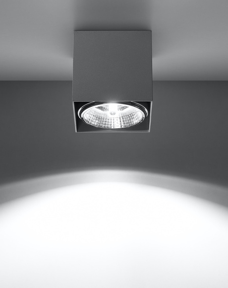 Plafond BLAKE gris + 1x bombilla LED GU10 AR111 4000K FRÍO 10W 850lm
